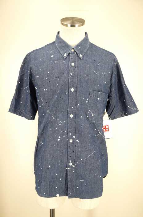 COMME des GARCONS HOMME （コムデギャルソンオム） AD2011 ペンキ加工シャンブレーシャツ メンズ トップス