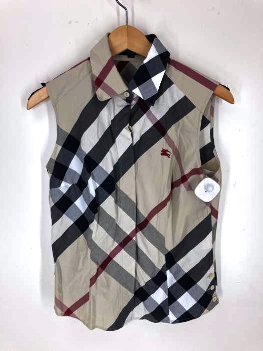 BURBERRY LONDON（バーバリーロンドン） チェック柄 ノースリーブ ブラウス レディース トップス