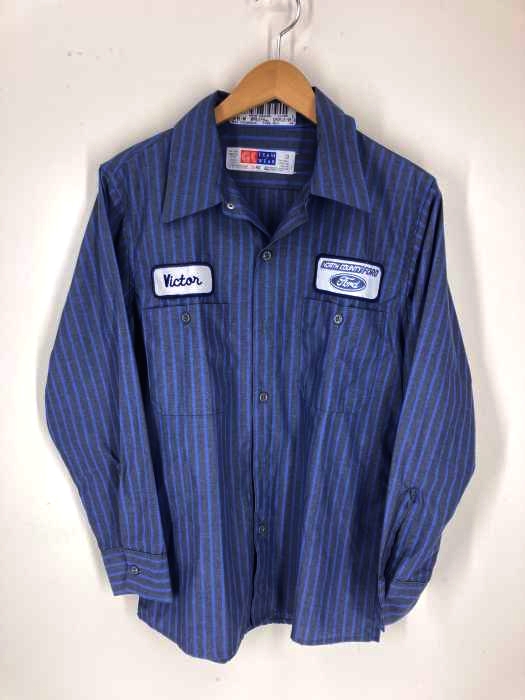 GK TEAM WEAR(フルギ) ストライプ ワーク シャツ メンズ トップス