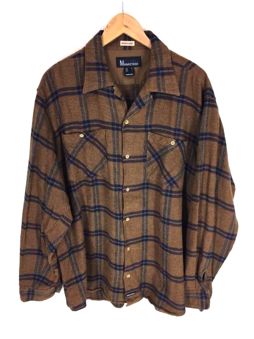 MANASTASH(マナスタッシュ) HERRINGBONE CHECK SHIRT ヘリンボーンチェックシャツ メンズ トップス