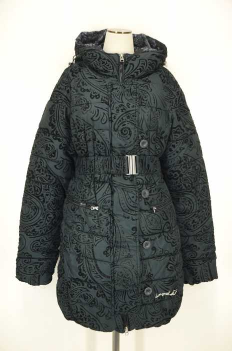 Desigual (デシグアル) 中綿 フロッキープリント総柄 レディース アウター