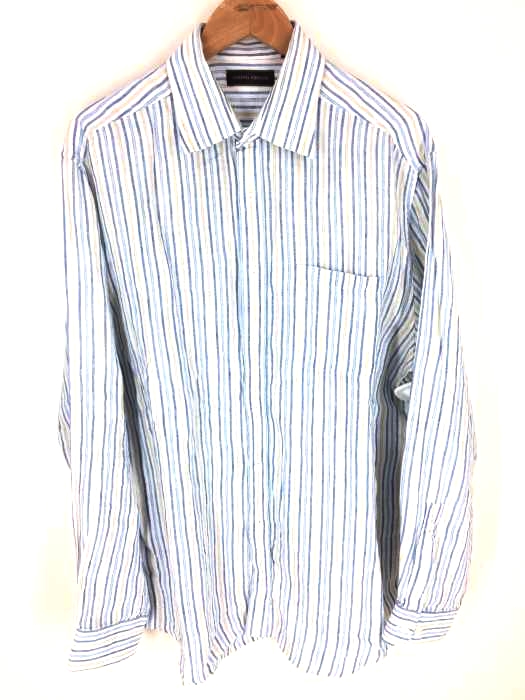 JOSEPH ABBOUD（ジョセフアボード） ストライプ柄リネンシャツ メンズ トップス