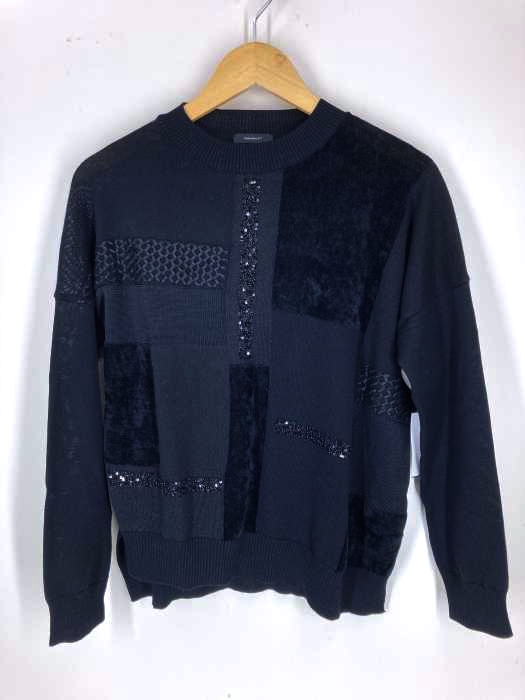 Gabardine K.T(ギャバジンケーティー) パッチワーク切替え ニット プルオーバー レディース トップス