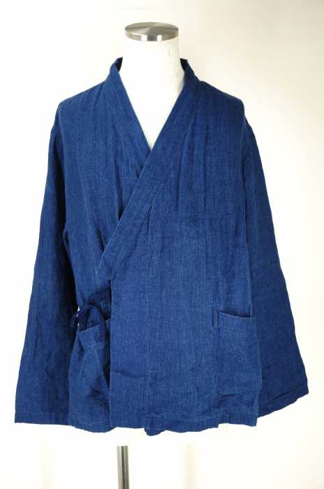 BLUE BLUE （ブルーブルー） インディゴリネンフェイス ハオリシャツ メンズ アウター
