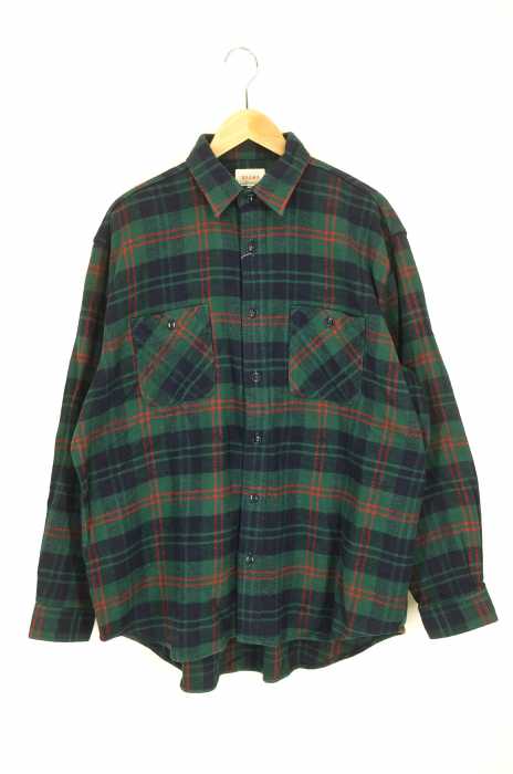BEAMS (ビームス) ツイルチェックワークシャツ メンズ トップス