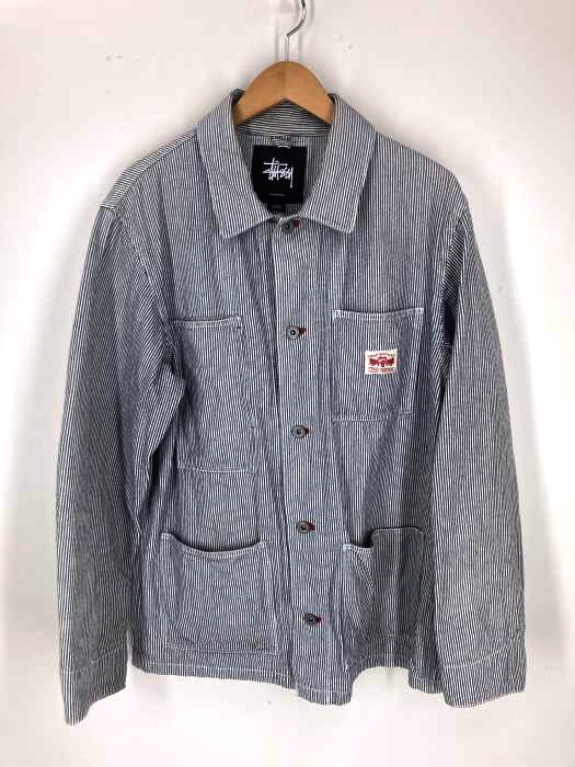 Stussy（ステューシー） 刺繍 ストライプ柄 カバーオール メンズ アウター