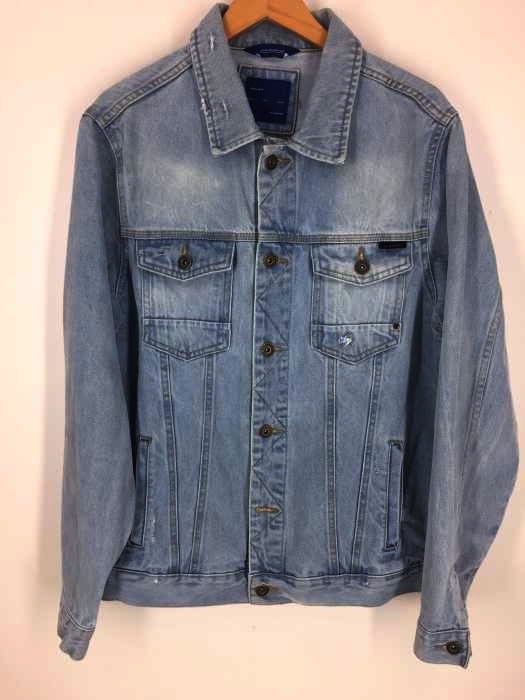 Zara Man ザラマン ダメージ加工 デニムジャケット メンズ アウター ブランド古着買取販売バズストア