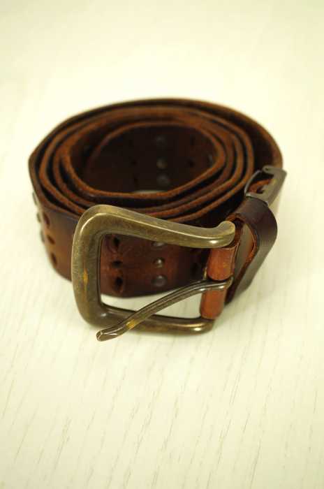 USED （ブランド不明） スタッズレザーベルト メンズ ファッション雑貨