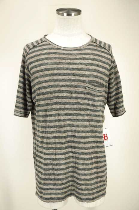 Needles （ニードルス） ボーダー柄ポケットリネンTシャツ メンズ トップス