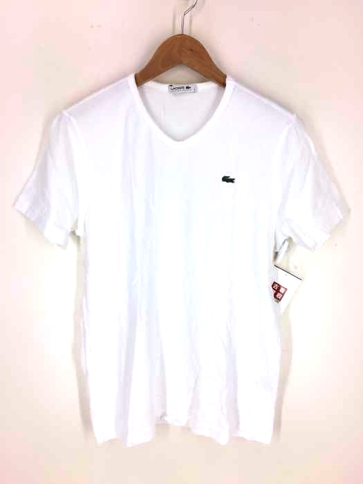 LACOSTE（ラコステ） ワッペン付き VネックTシャツ メンズ トップス