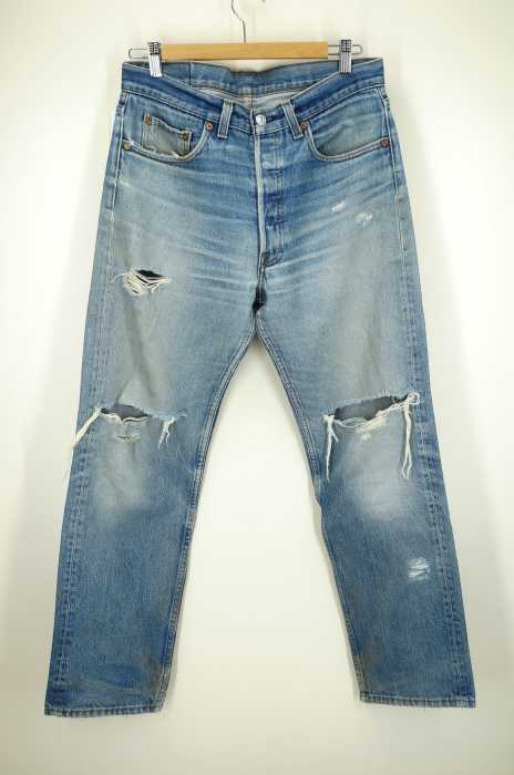 Levi's （リーバイス） 501 クラッシュ加工デニムパンツ メンズ パンツ