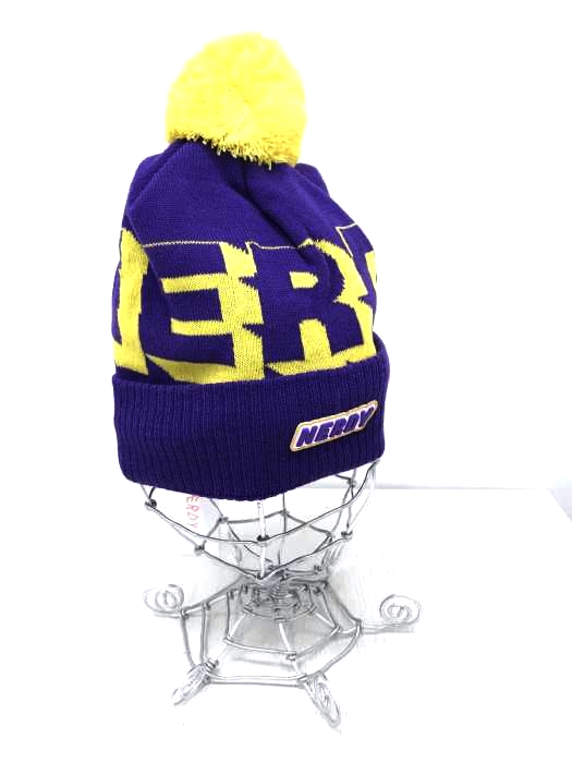 nerdy(ノルディー) Multi Color Logo Ball Beanie_Purple メンズ 帽子