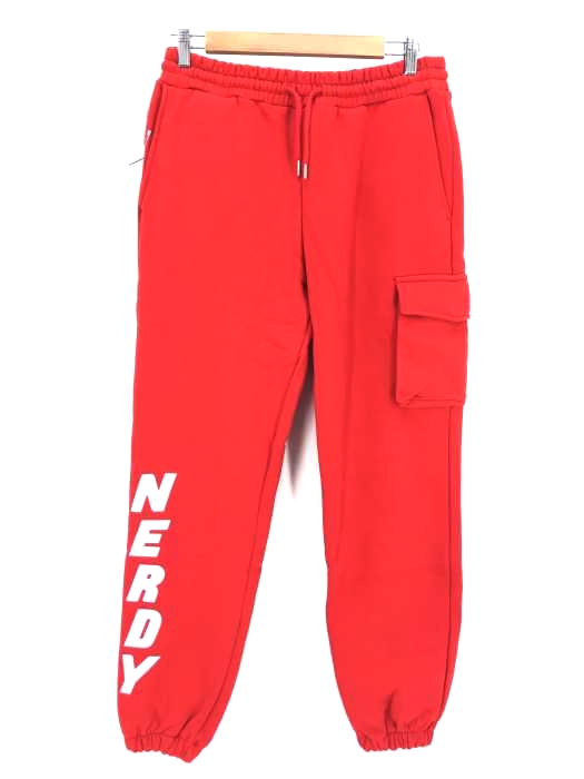 nerdy（ノルディー） Brushed Jogger Pants_Red_L メンズ パンツ
