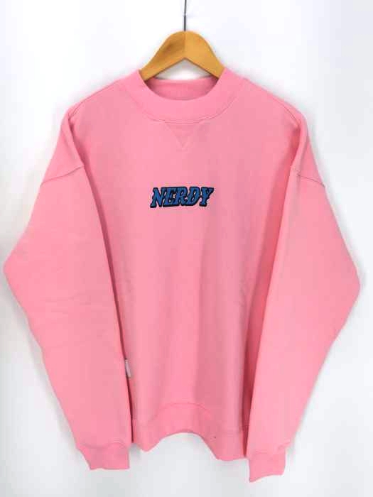 nerdy（ノルディー） Brushed High-neck Sweatshirt_Baby Pink_M メンズ トップス