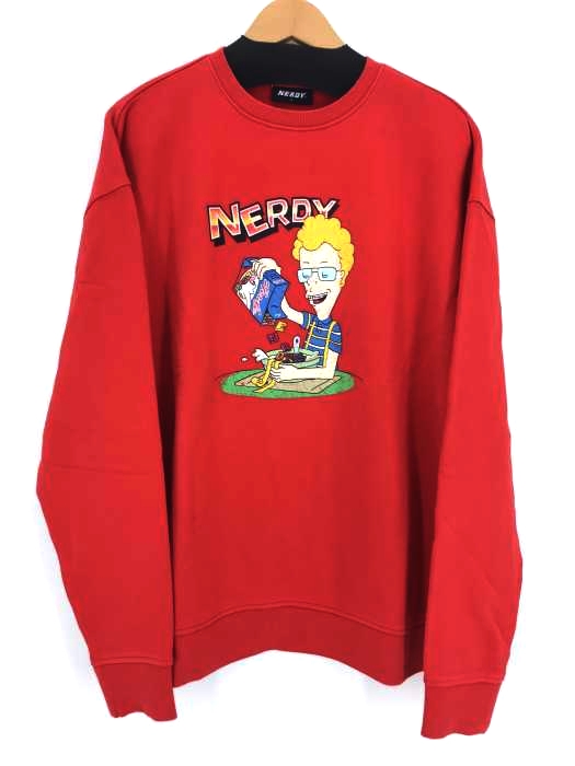 nerdy(ノルディー) Cereal Sweatshirt Red_L メンズ トップス