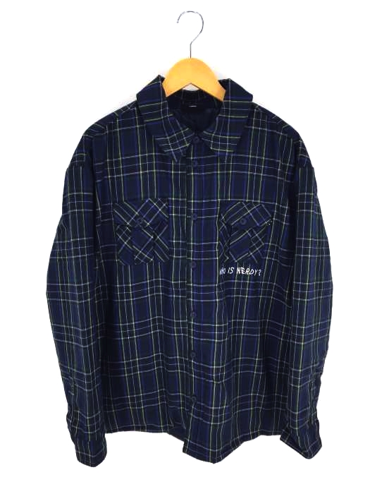 nerdy（ノルディー） Padded Flannel Shirt Jacket_Navy_L メンズ トップス