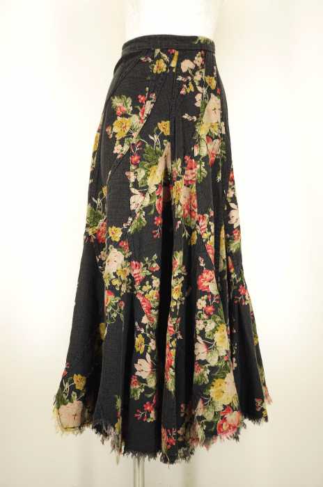 JUNYA WATANABE COMME des GARCONS （ジュンヤワタナベコムデギャルソン） AD2001 花柄カットオフスカート レディース スカート