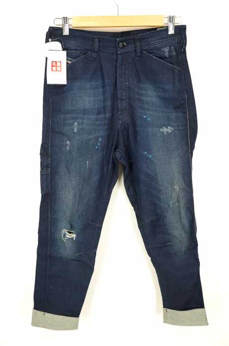 DIESEL (ディーゼル) TINTSIE ペンキデザインサルエルデニムパンツ レディース パンツ