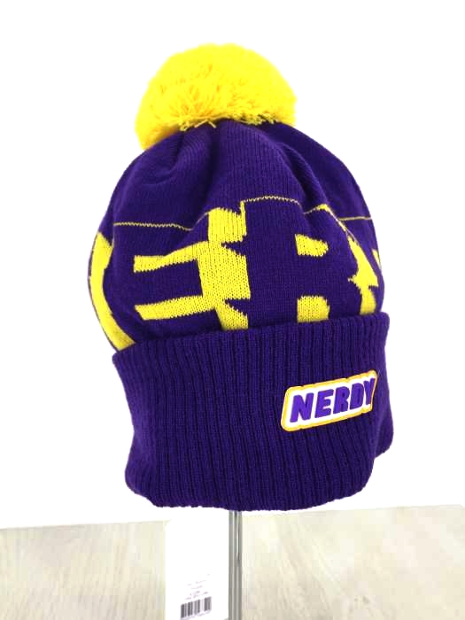 nerdy（ノルディー） Multi Color Logo Ball Beanie_Purple メンズ 帽子