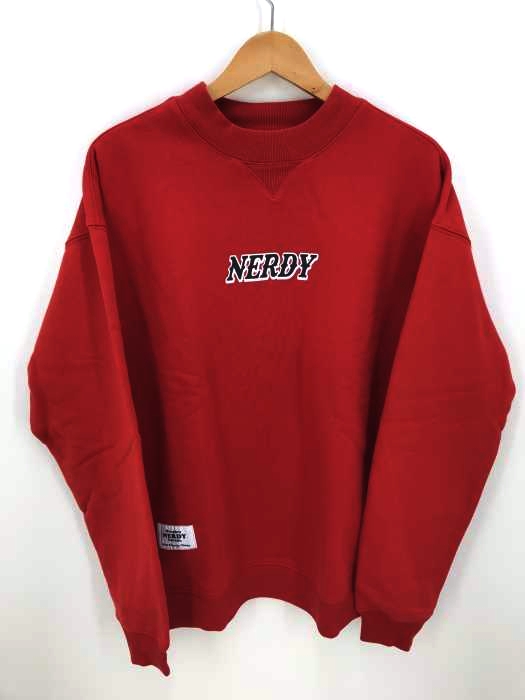 nerdy(ノルディー) Brushed High-neck Sweatshirt_Red_L メンズ トップス
