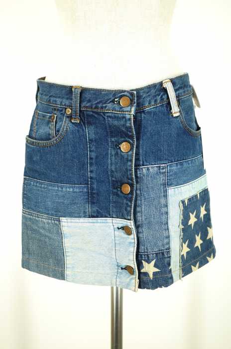 HYSTERIC GLAMOUR (ヒステリックグラマー) KINKY パッチワークデニムショートスカート レディース スカート
