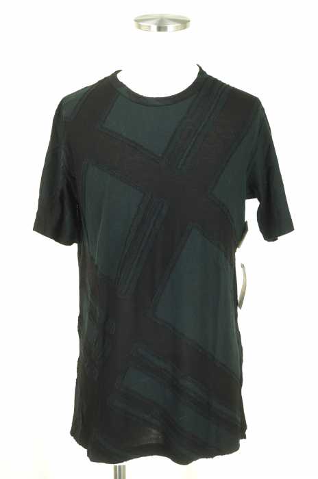 YOHJI YAMAMOTO （ヨウジヤマモト） レーヨン混再構築Tシャツ メンズ トップス