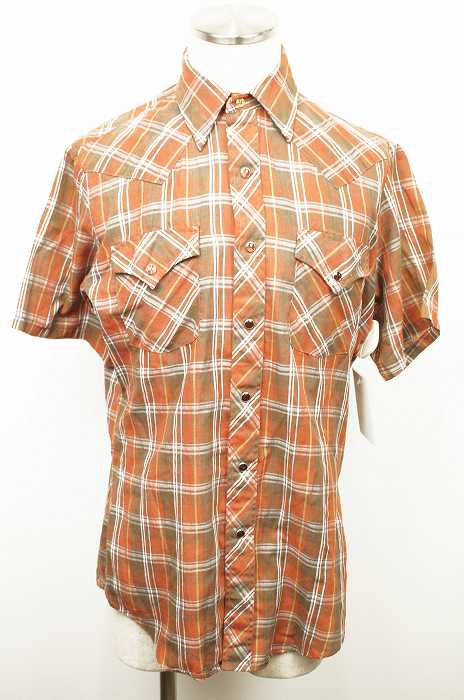 Sears （シアーズ） 70Sビンテージチェックウエスタンシャツ メンズ トップス