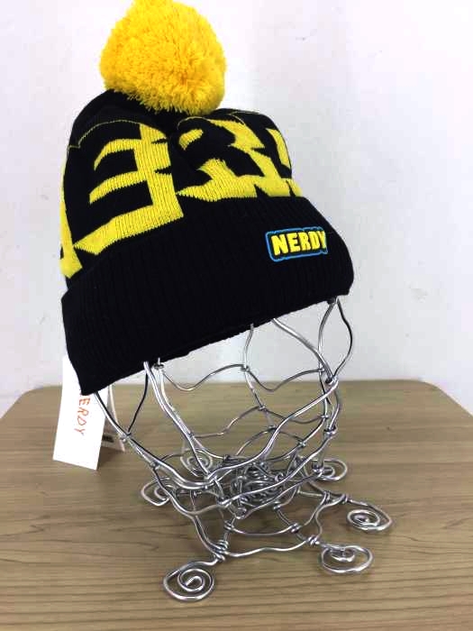 nerdy(ノルディー) Multi Color Logo Ball Beanie_Black メンズ 帽子