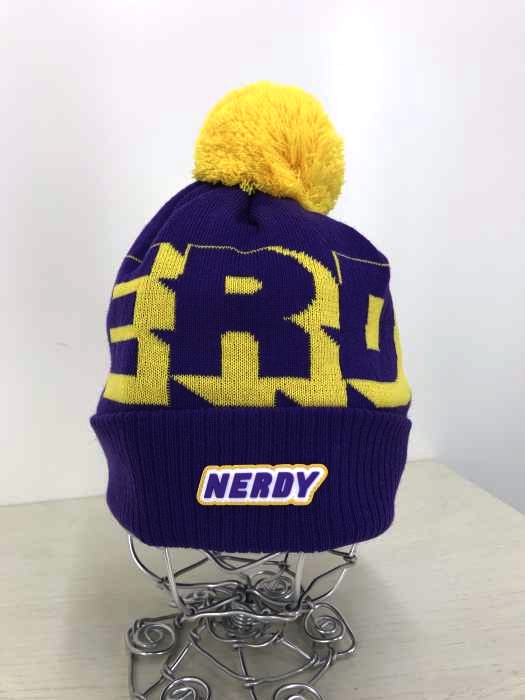 nerdy（ノルディー） Multi Color Logo Ball Beanie_Purple メンズ 帽子