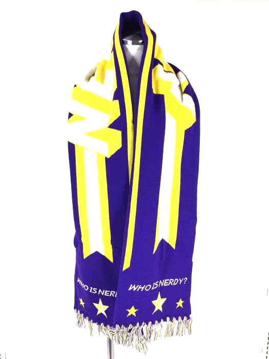 nerdy(ノルディー) Multi Color Logo Scarf_Purple メンズ ファッション雑貨