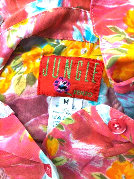 KENZO JUNGLE(ケンゾージャングル)80~90S L/Sシースルーボタニカル 