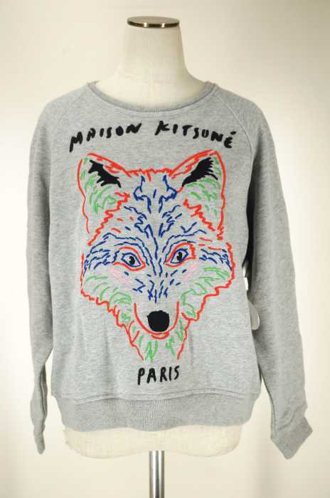 MAISON KITSUNE メゾンキツネ (メゾンキツネ) 3D FOX SWEATER 3Dフォックス スウェット レディース トップス