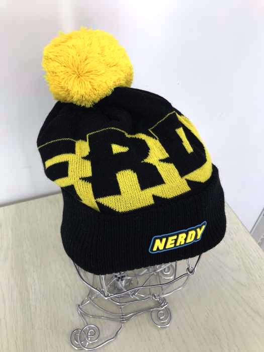 nerdy（ノルディー） Multi Color Logo Ball Beanie_Black メンズ 帽子