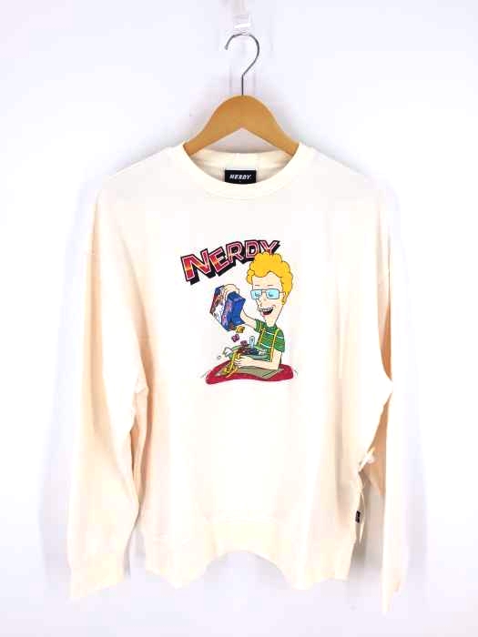 nerdy（ノルディー） Cereal Sweatshirt Cream_L メンズ トップス