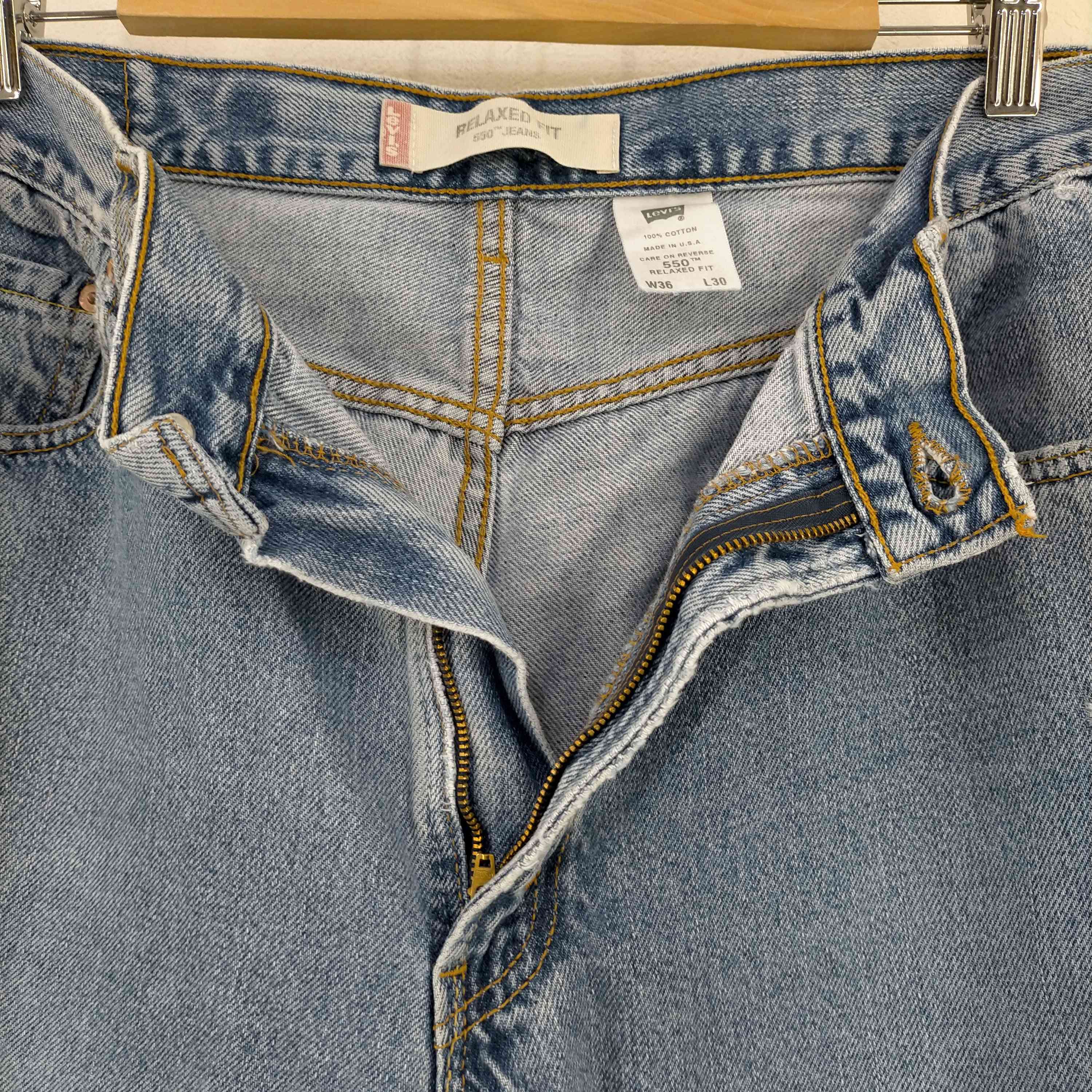 Levis(リーバイス) USA製 ボタン裏554刻印 550 テーパードデニムパンツ 