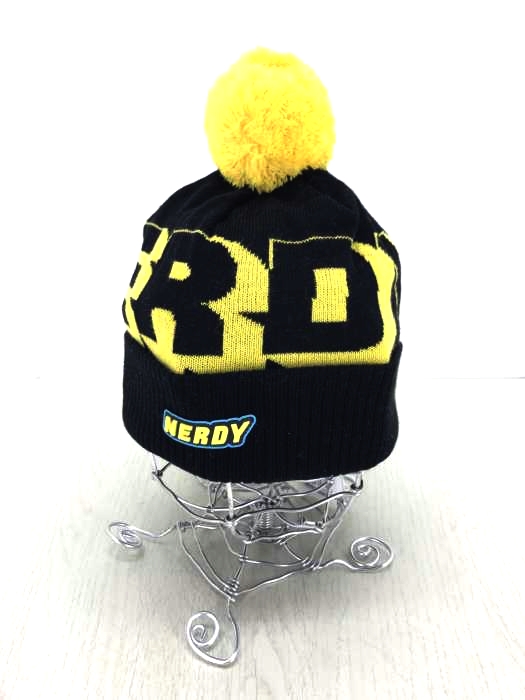 nerdy（ノルディー） Multi Color Logo Ball Beanie_Black メンズ 帽子
