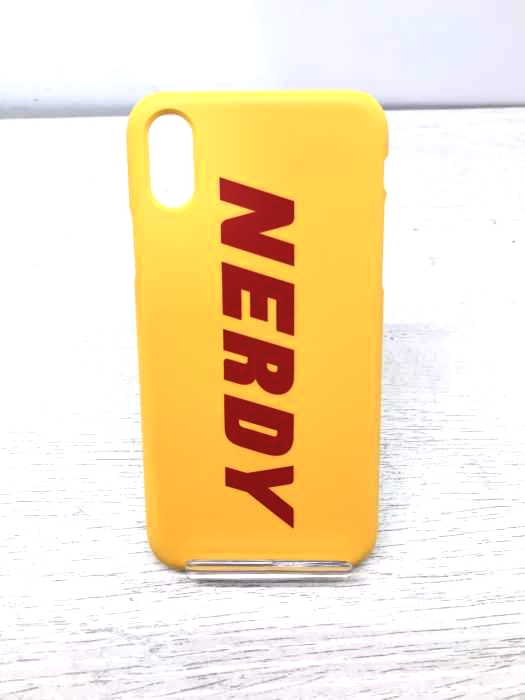 nerdy（ノルディー） Basic Logo Phone Case_Yellow_iPhoneX メンズ ファッション雑貨