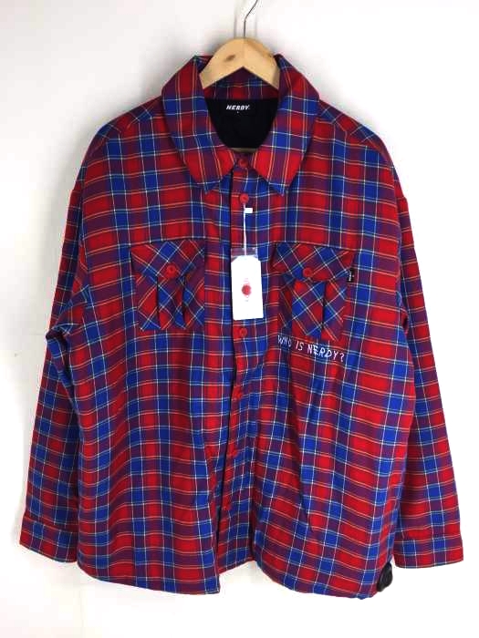 nerdy（ノルディー） Padded Flannel Shirt Jacket_Red_L メンズ トップス