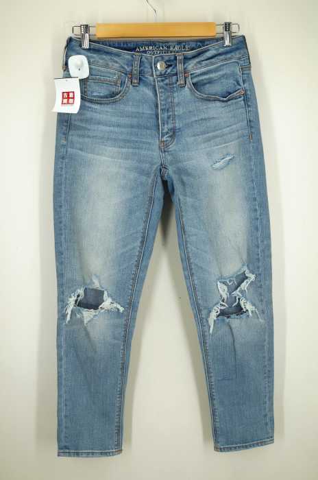 AMERICAN EAGLE OUTFITTERS (アメリカンイーグルアウトフィッターズ) クラッシュ加工デニムパンツ レディース パンツ