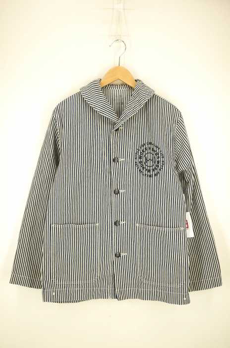 バズリクソンズ　ヒッコリーカバーオール サイズ 38 未使用に近い品です。 BUZZ RICKSONS（バズリクソンズ） NAVY ヒッコリーカバーオール メンズ