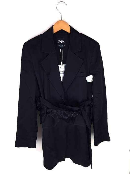 ZARA（ザラ） SATIN BLAZER WITH SASH BELT レディース アウター