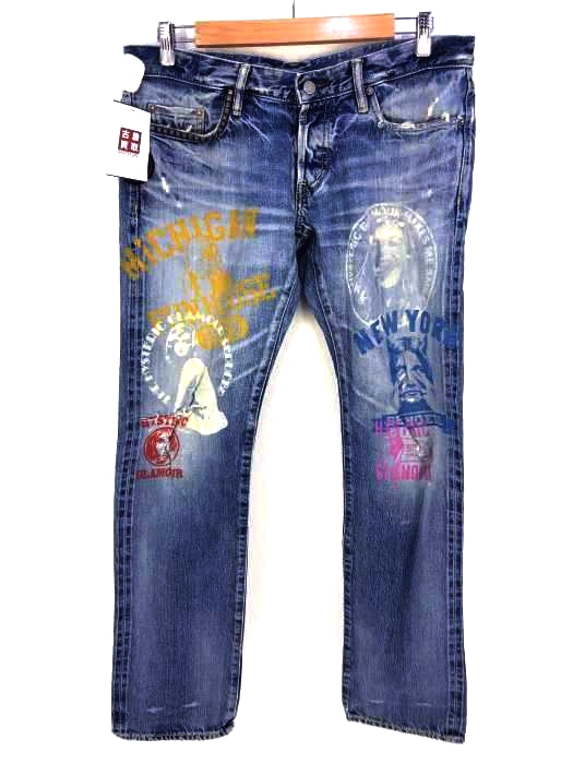 HYSTERIC GLAMOUR(ヒステリックグラマー) ガールプリントスタッズデニム メンズ パンツ