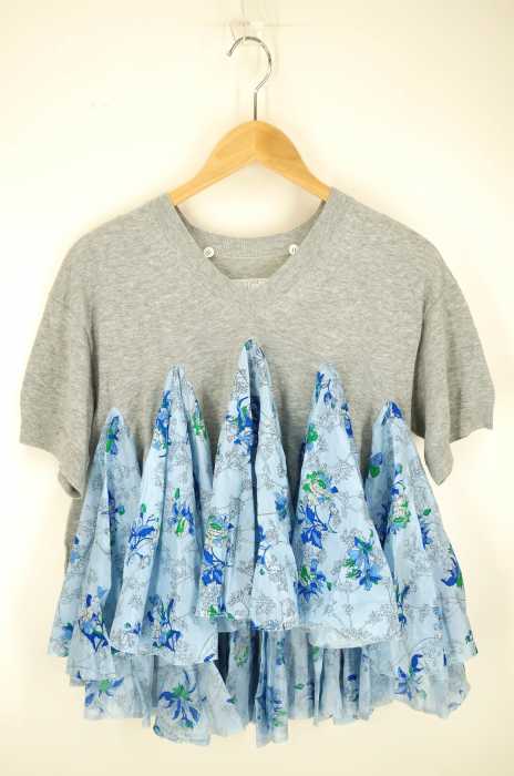 Sacai (サカイ) 花柄シフォン切り替え レディース トップス