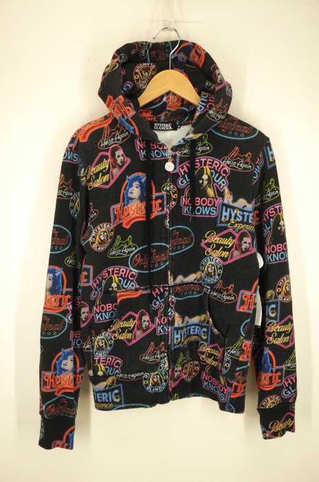 HYSTERIC GLAMOUR（ヒステリックグラマー） プリントジップアップパーカー メンズ トップス