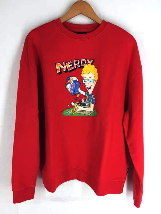 nerdy(ノルディー) Cereal Sweatshirt Red_M メンズ トップス