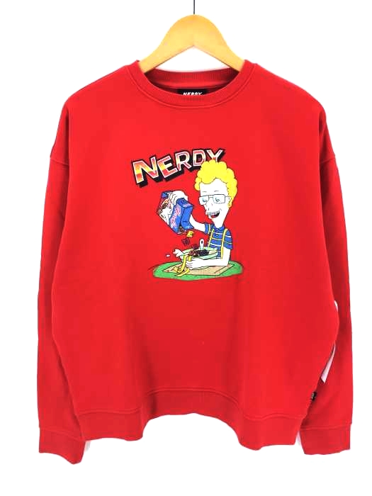 nerdy（ノルディー） Cereal Sweatshirt Red_M メンズ トップス