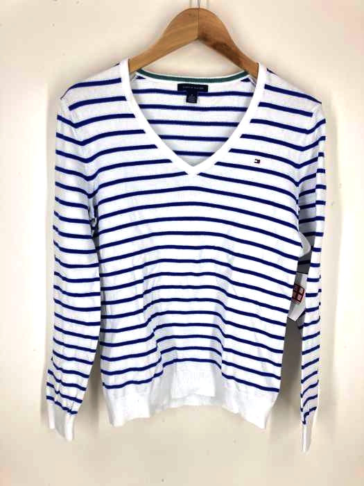 TOMMY HILFIGER（トミーヒルフィガー） Vネック ボーダーシャツ レディース トップス
