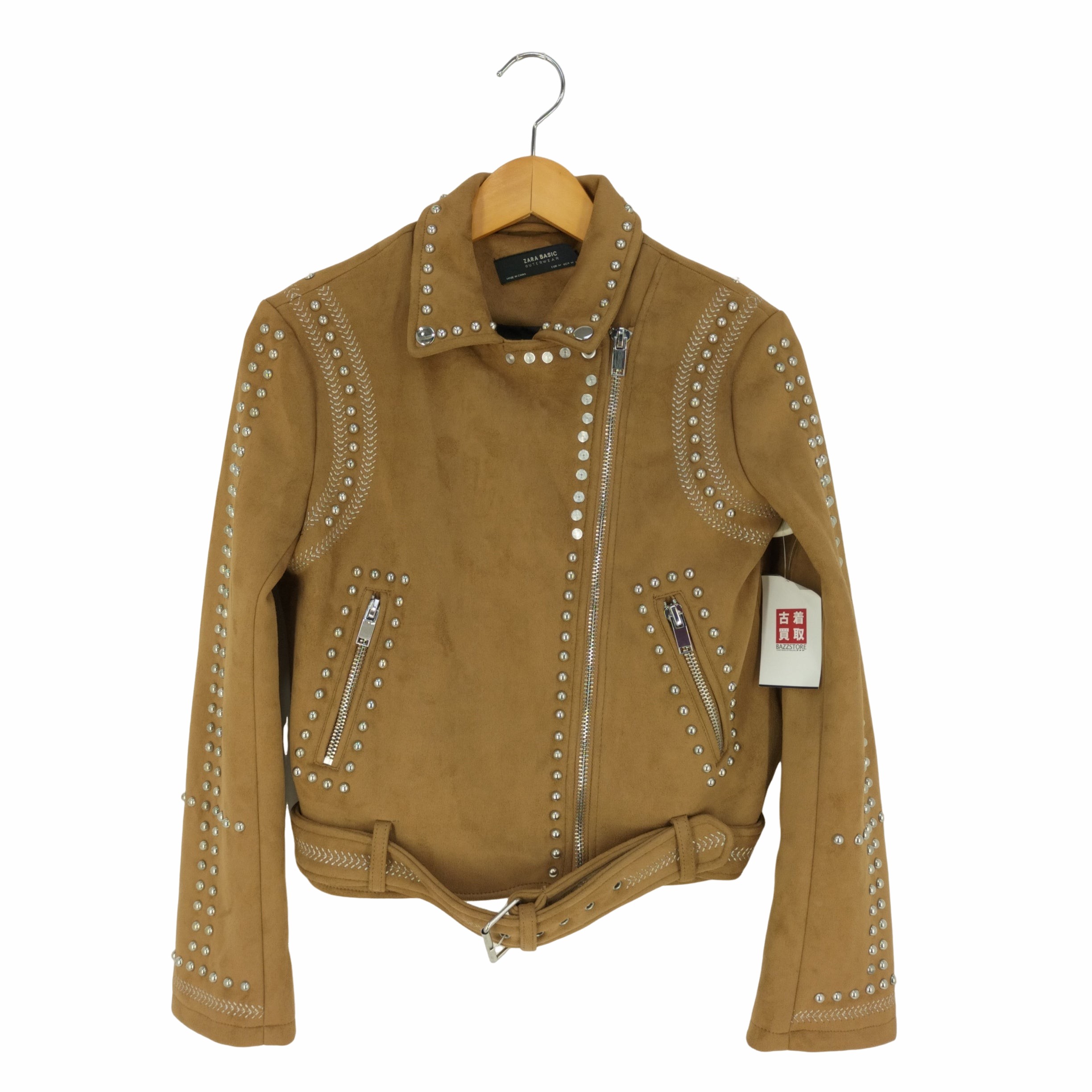 ZARA(ザラ)スタッズライダースジャケット 【中古】【ブランド古着 