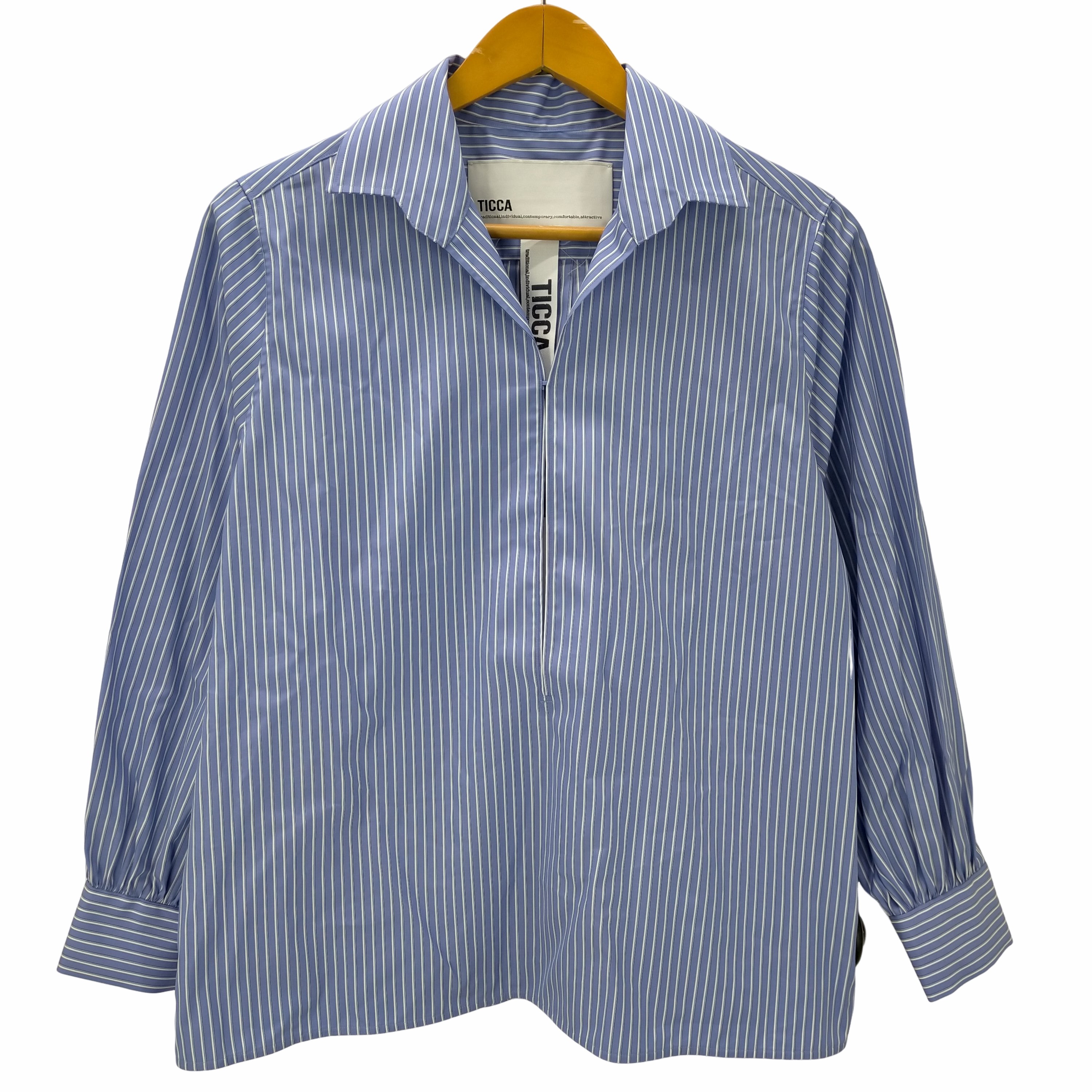 TICCA(ティッカ)24SS コットン スキッパー パフスリーブ シャツ 【中古 