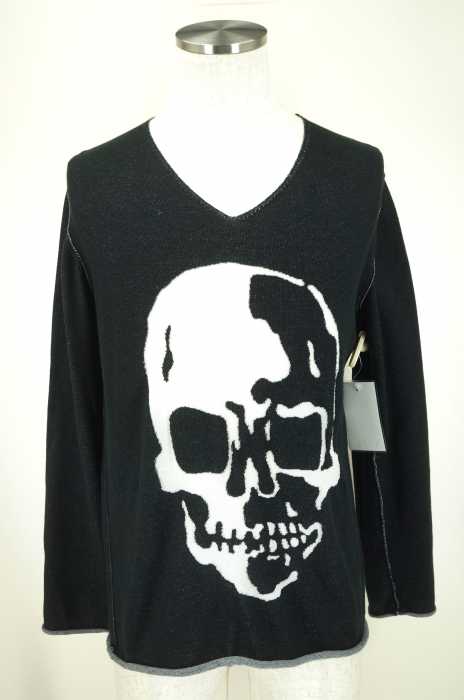 BEAMS （ビームス） スカルプリントVネックカットソー メンズ トップス